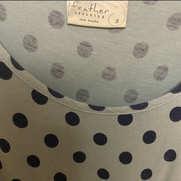 Feather Clothing Sleeveless Dress, Polka Dot/Floral Print Size 3 Bamboo/Cotton - Picture 2 of 10